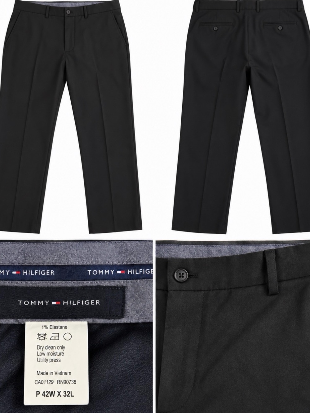 Tommy Hilfiger Black Men’s Dress Pants - Tailored Crease